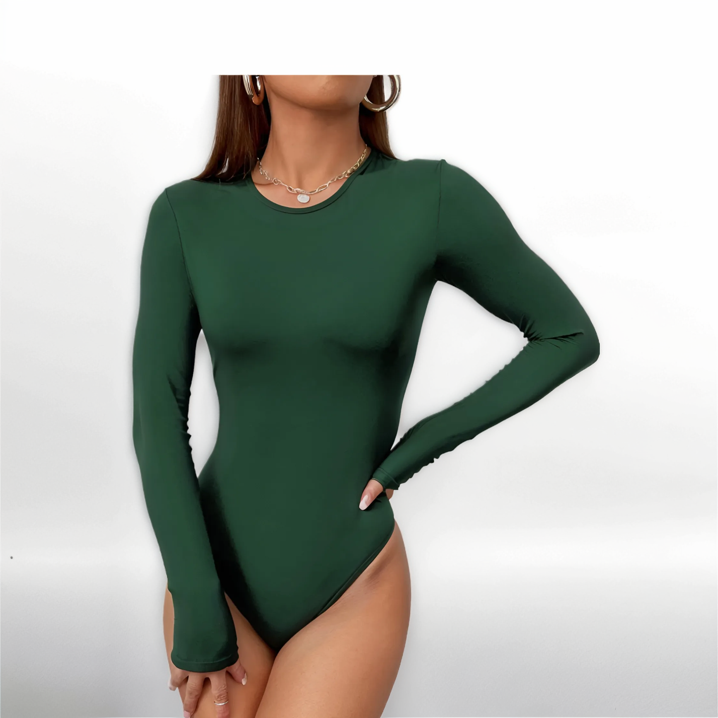 Long Sleeve Thong Bodysuit