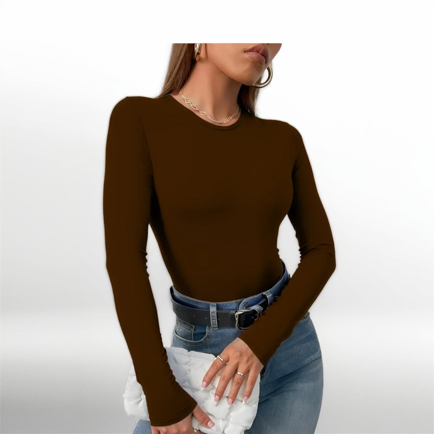 Long Sleeve Thong Bodysuit